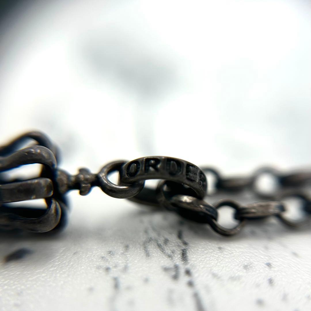 極美品✨ ロイヤルオーダー クラウン ネックレストップ ブラック チェーン