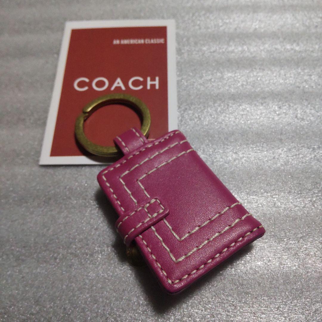COACH☆Pink Leather Photoframe Bag Charm