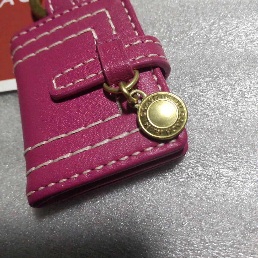 COACH☆Pink Leather Photoframe Bag Charm