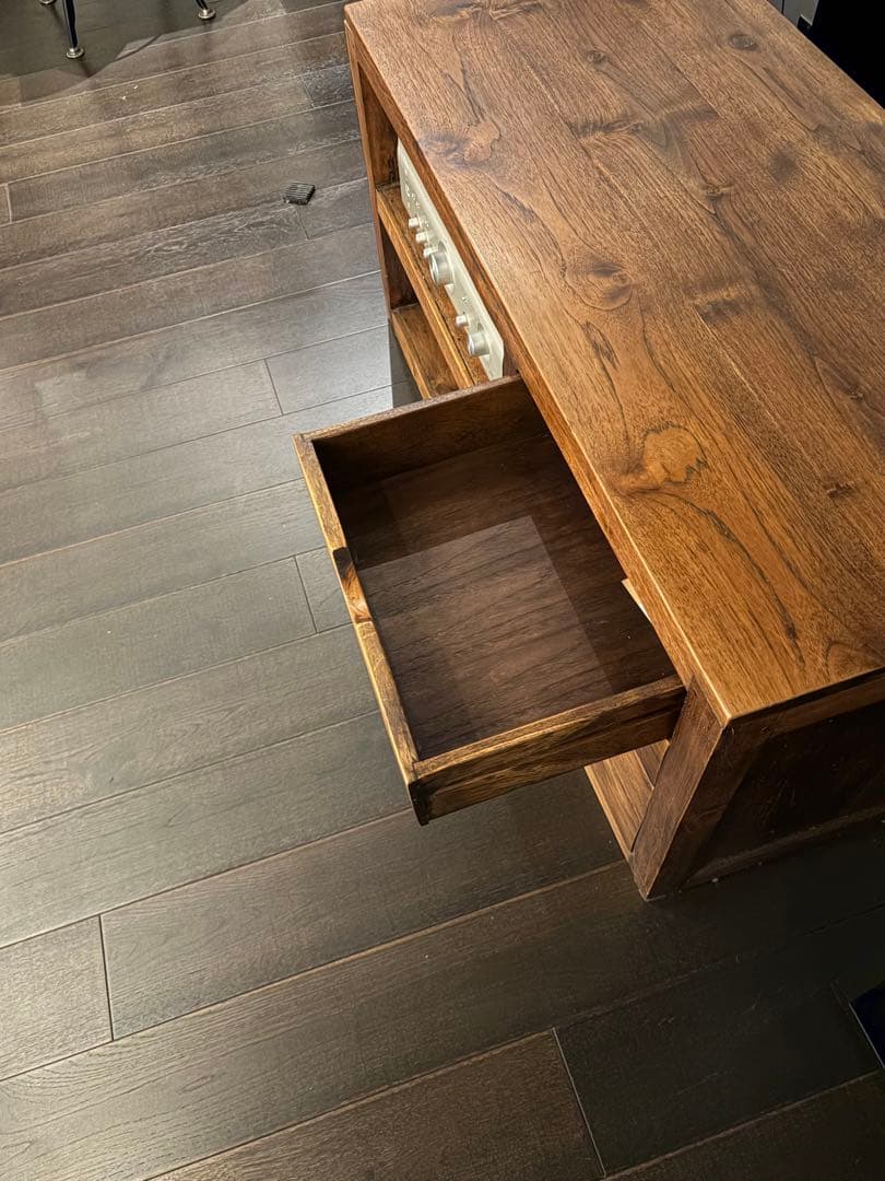 ＊3月初旬発送＊　チークウッド無垢材　オーディオ・TVボード