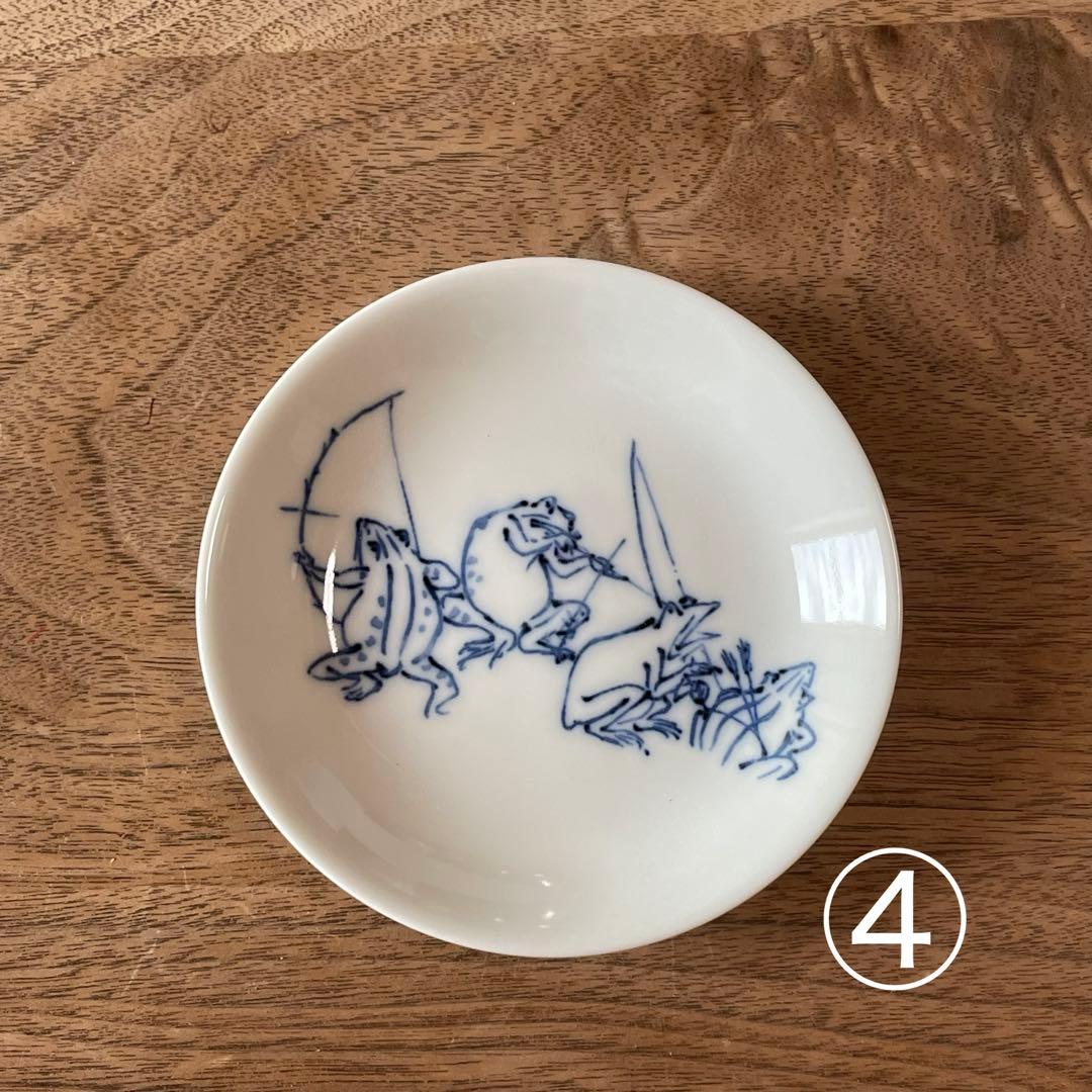 ききちゃん様 染付 鳥獣戯画 ごはん茶碗5つ＋豆皿５枚