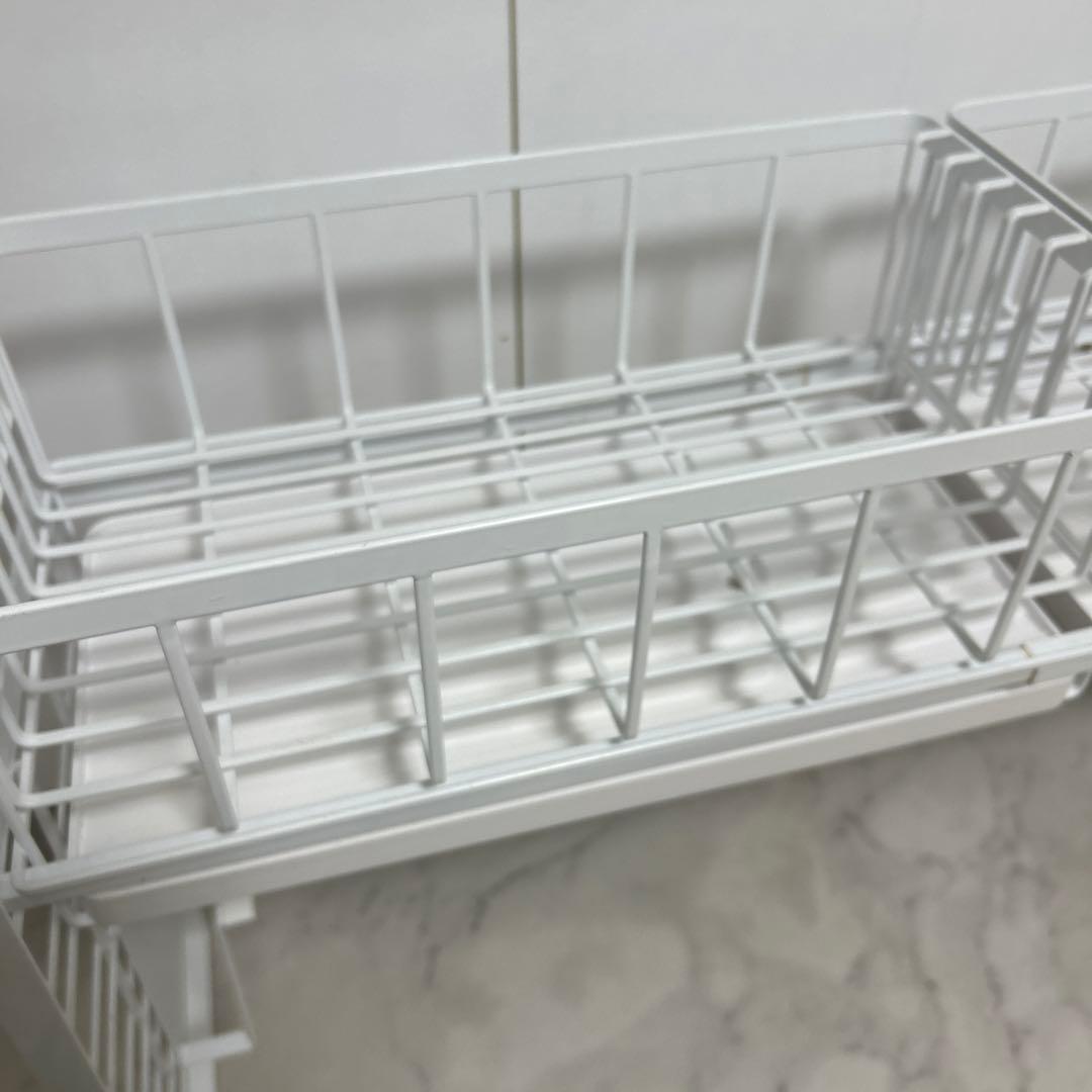 山﨑実業　シンク上 伸縮システムラック tower ホワイト 4点セット