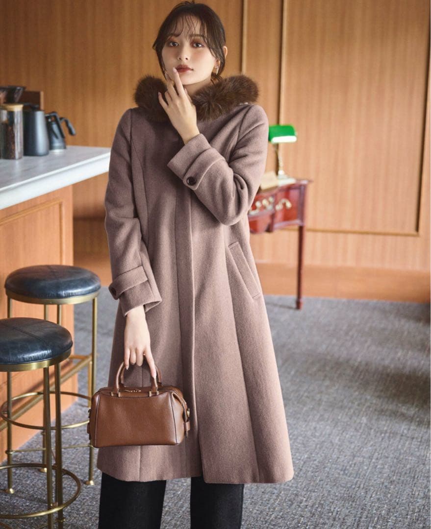 【専用です。】プロポーションボディドレッシング★フードフェイクファーコート