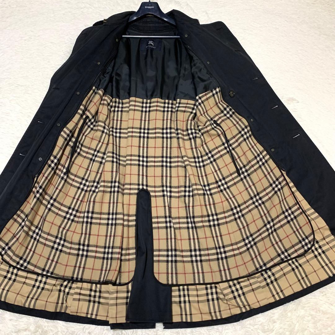 美品　バーバリーロンドン　トレンチコート　マキシ丈　カシミヤ混ライナー　ベルト