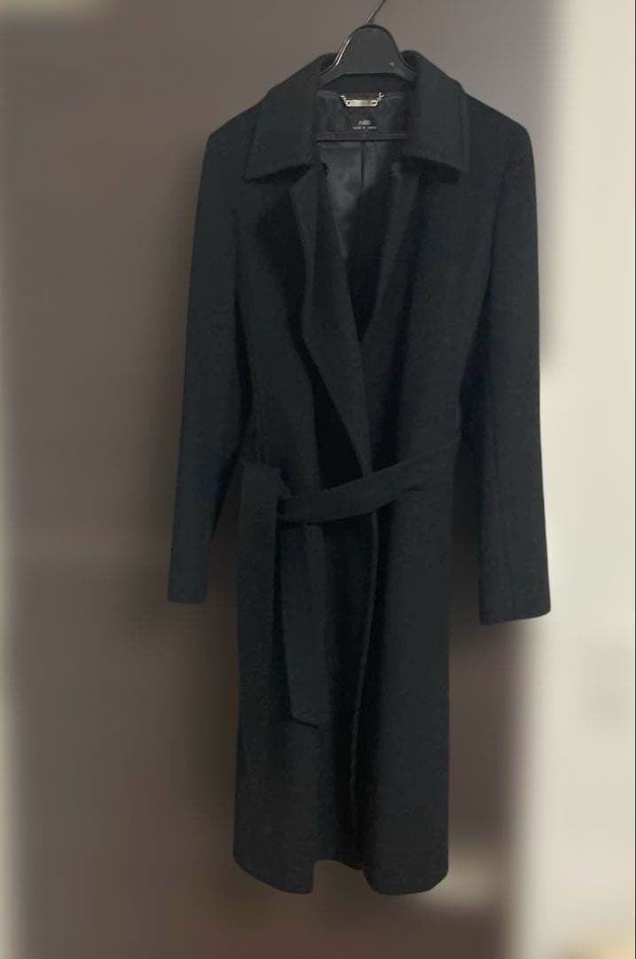INED イネド カシミヤ100% ロングコート ブラック