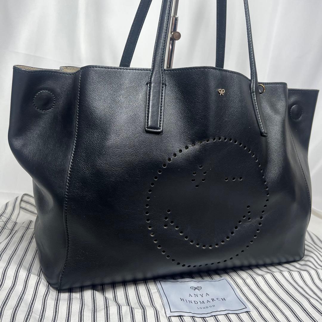 ✨人気✨アニヤハインドマーチ スマイリー 大容量　A4可 トートバッグ スマイル