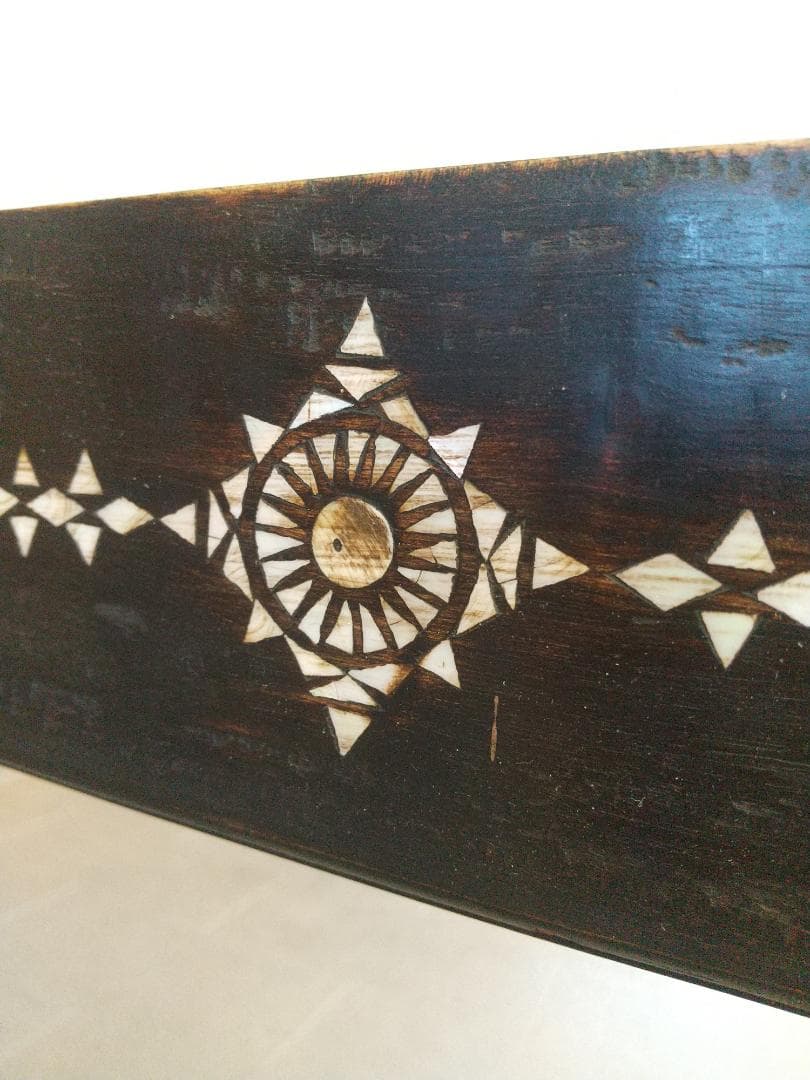 ■美品■螺鈿細工 無垢材ミラー アジアン/エスニック