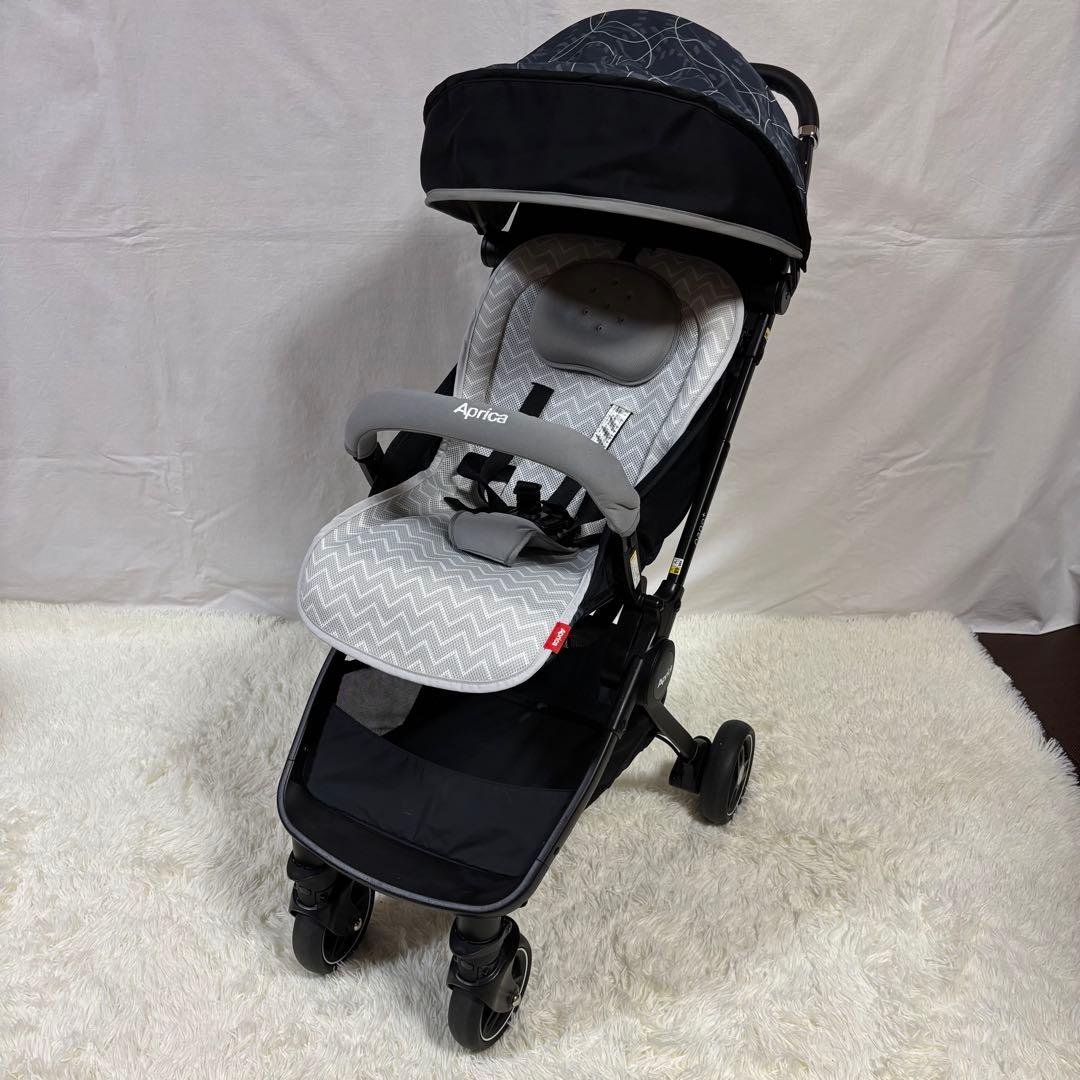 Aprica ナノスマート プラス　コンパクト　折りたたみ　ベビーカー　グレー