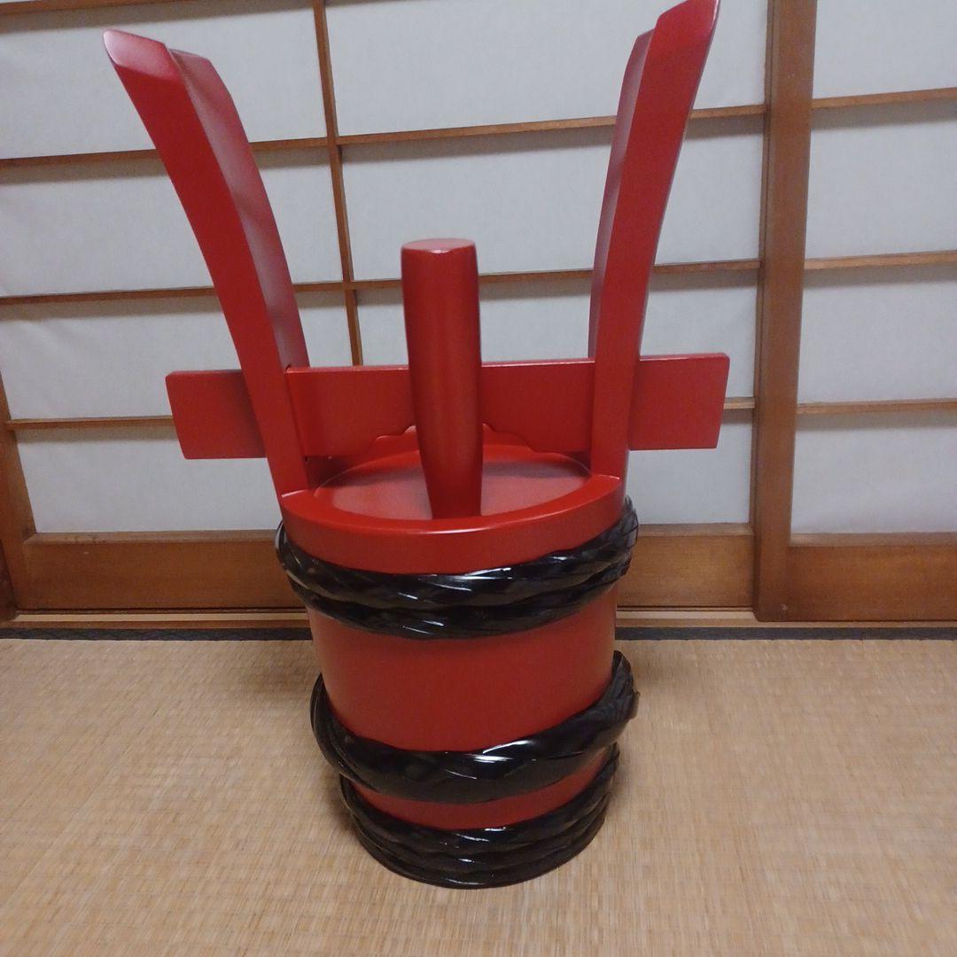 大館秋田天然杉の漆塗赤黒ツートンカラー角樽