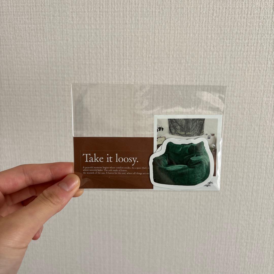 LOOSY HUGME 1人掛けビーズソファ NAVY ネイビー　オットマン付き