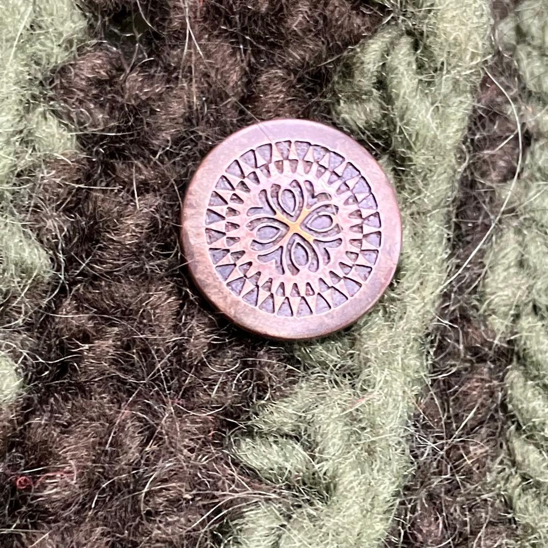 VINTAGE ノルディックニットカーディガン メタルボタン ユーロ チロリアン