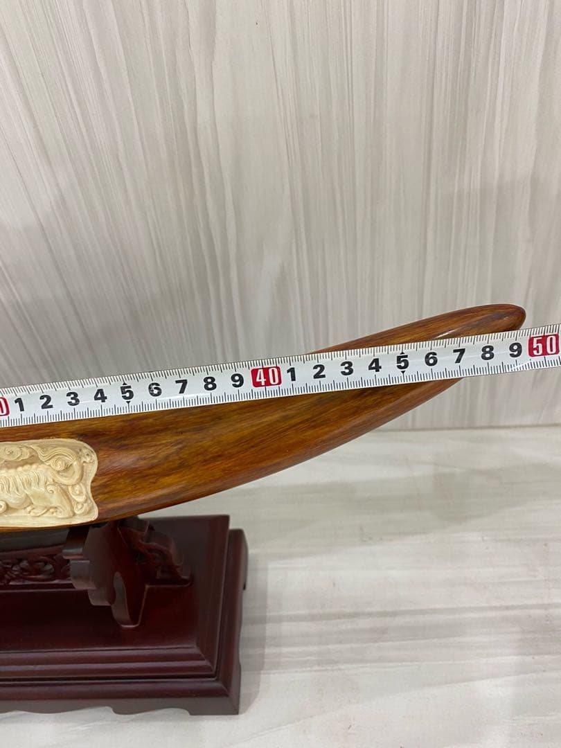 天然マンモス牙美しい手作り彫刻 万事うまく行く 置物飾り