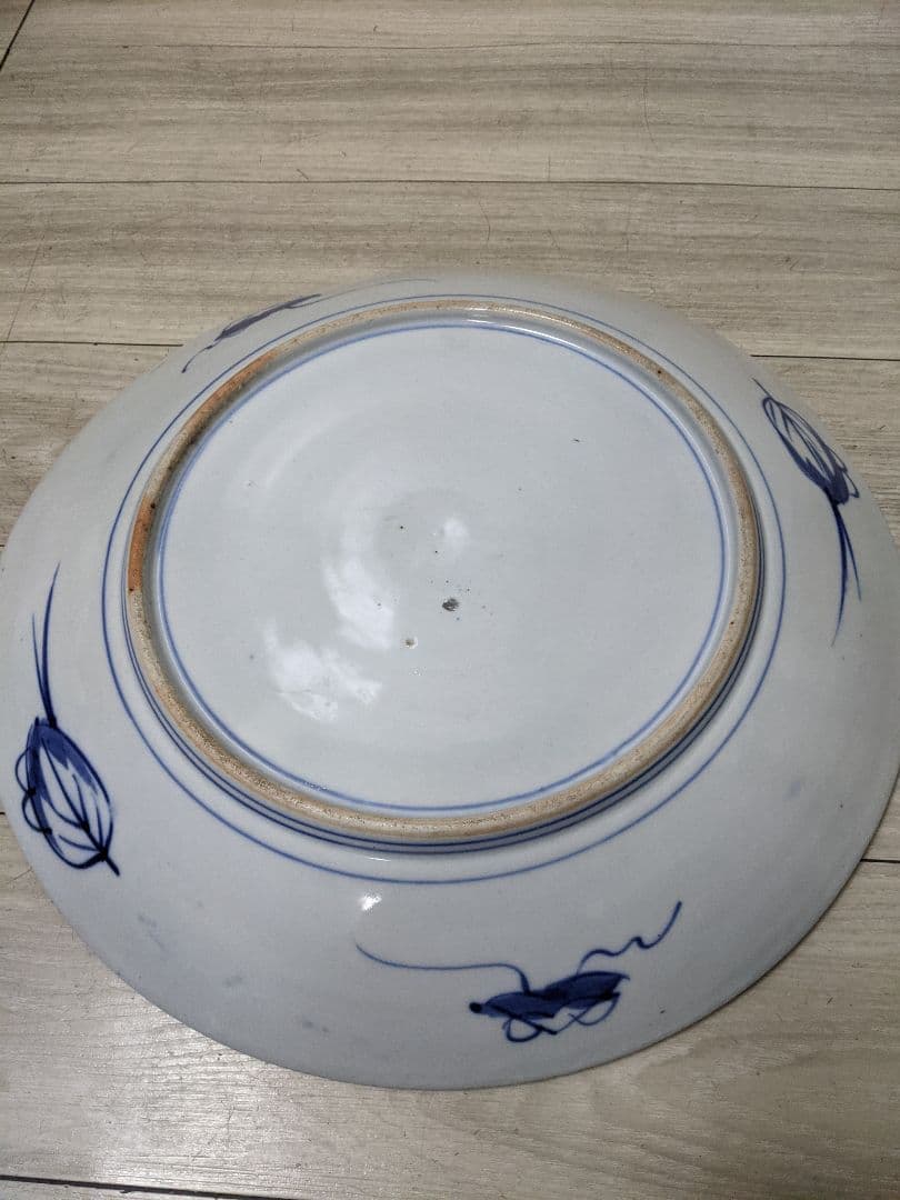 希少特大皿　古伊万里色絵図大皿　直径約47cm 飾り皿