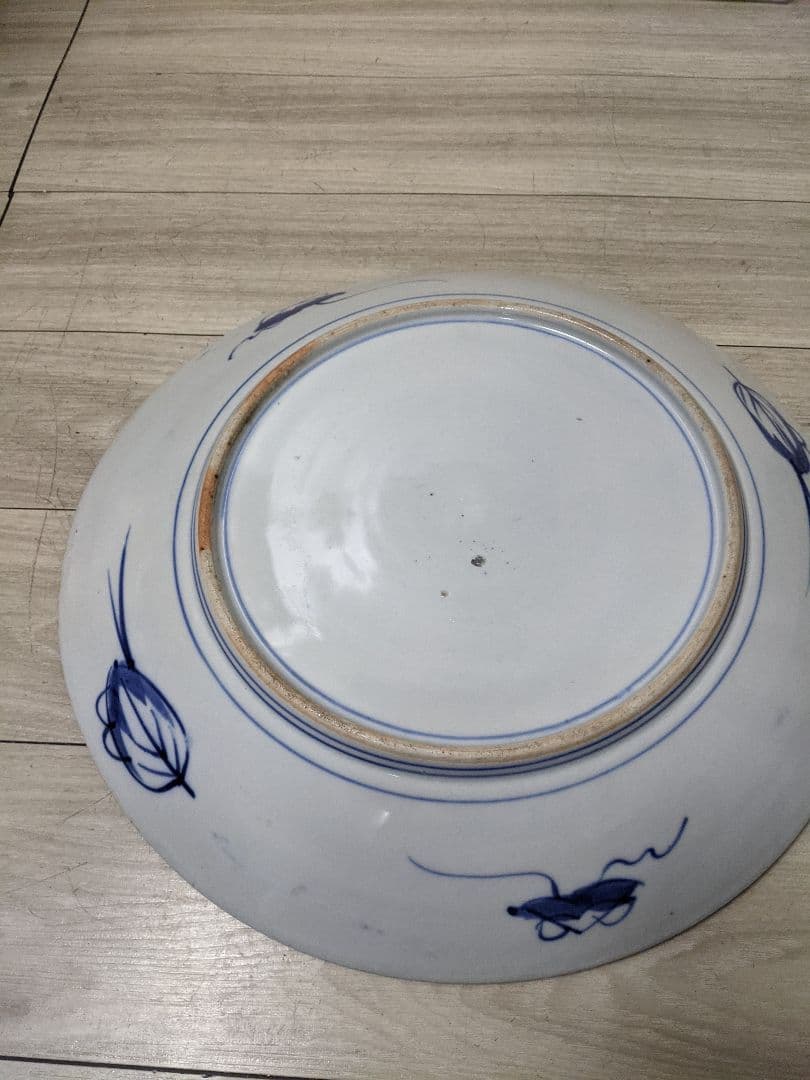 希少特大皿　古伊万里色絵図大皿　直径約47cm 飾り皿