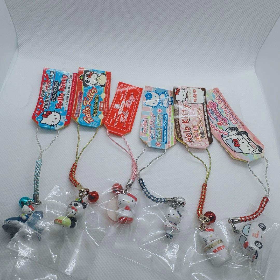 ハローキティ ご当地キティストラップセット 【横浜】赤い靴　レア6本セット