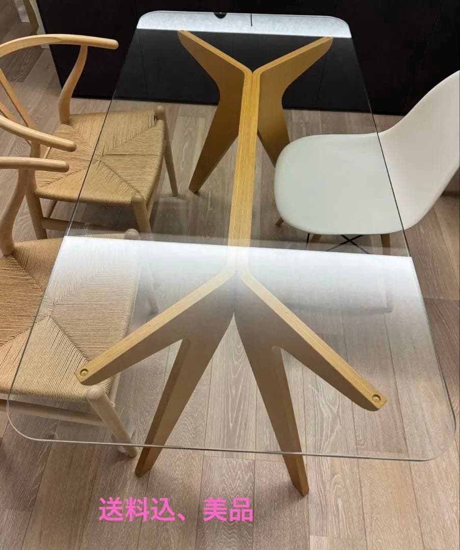 ペガサスダイニングテーブル/デザイナー家具/4人がけ/ガラステーブル