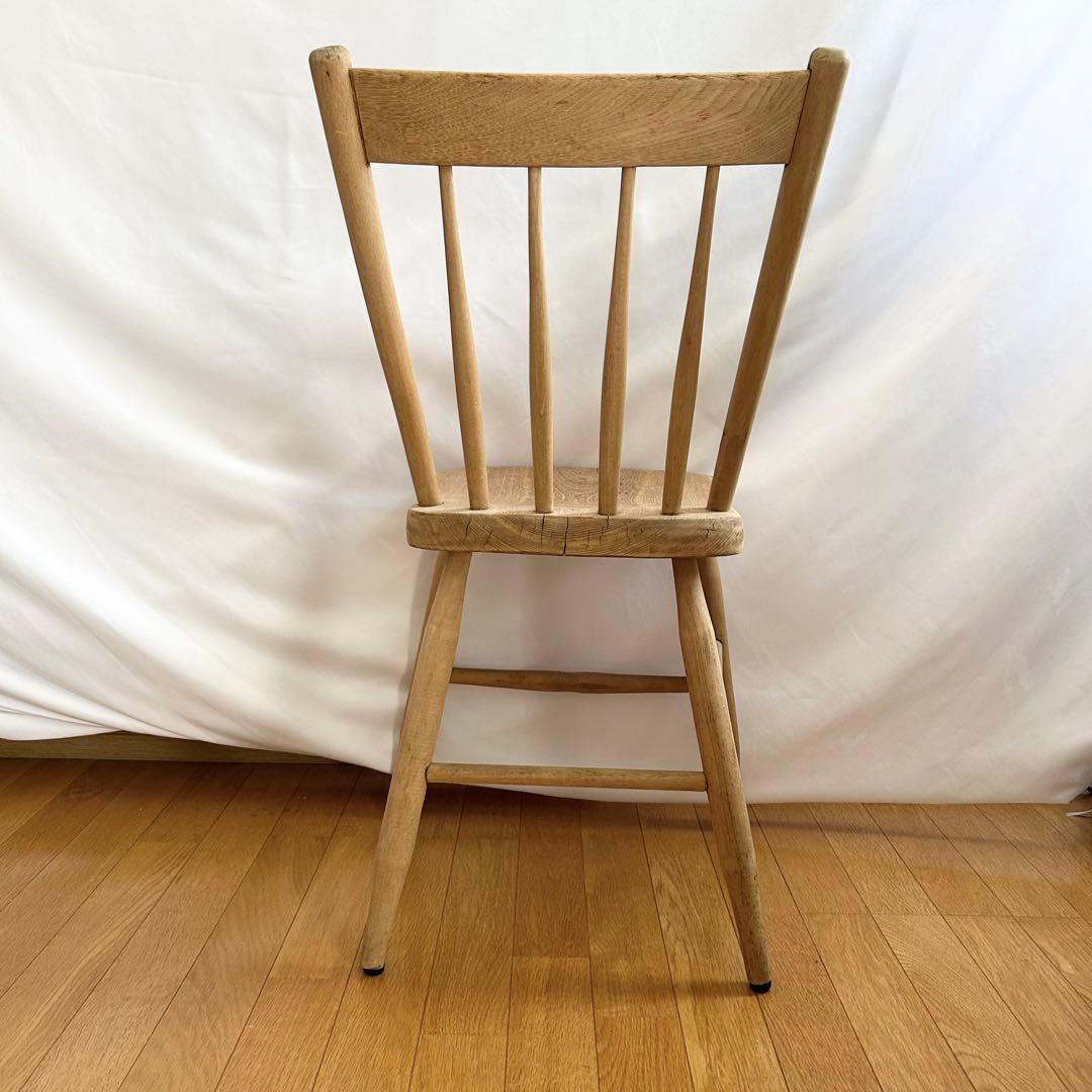 アンティークチェア　無垢　椅子　stick back chair-oak