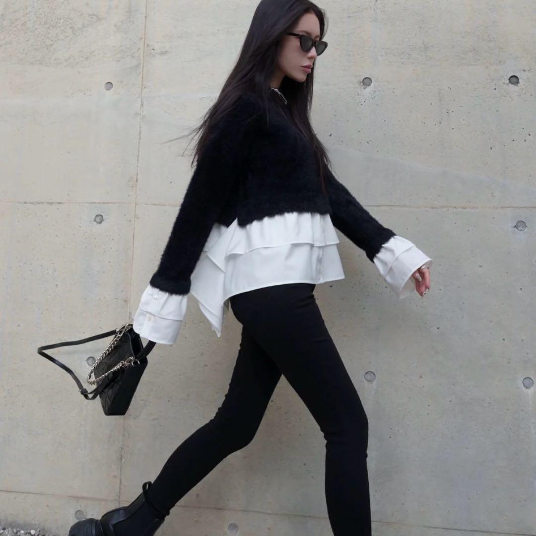 【新品】Glamlips グラムリップス ニット シャツ ブラウス レイヤード