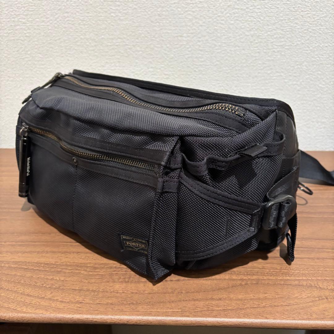 PORTERポーター ヒート ウエストバッグ ボディバッグ L マグライト付き