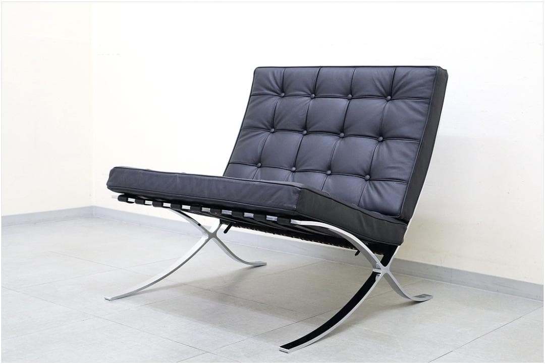 バルセロナチェア 本革 1P 1人掛け ソファ ラウンジ チェア リプロダクト