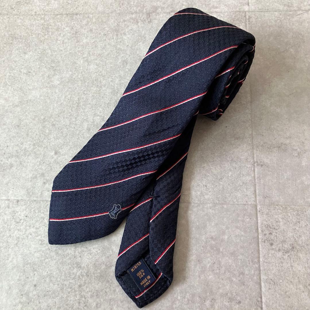 イタリア製 ルイヴィトン ストライプ柄 ネクタイ