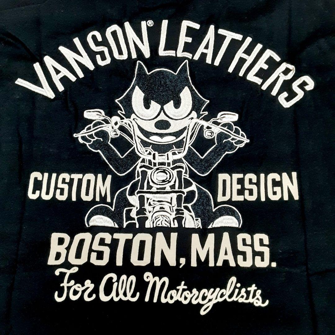 美品◎VANSON FELIX バンソン フェリックス Tシャツ 刺繍 ワッペン