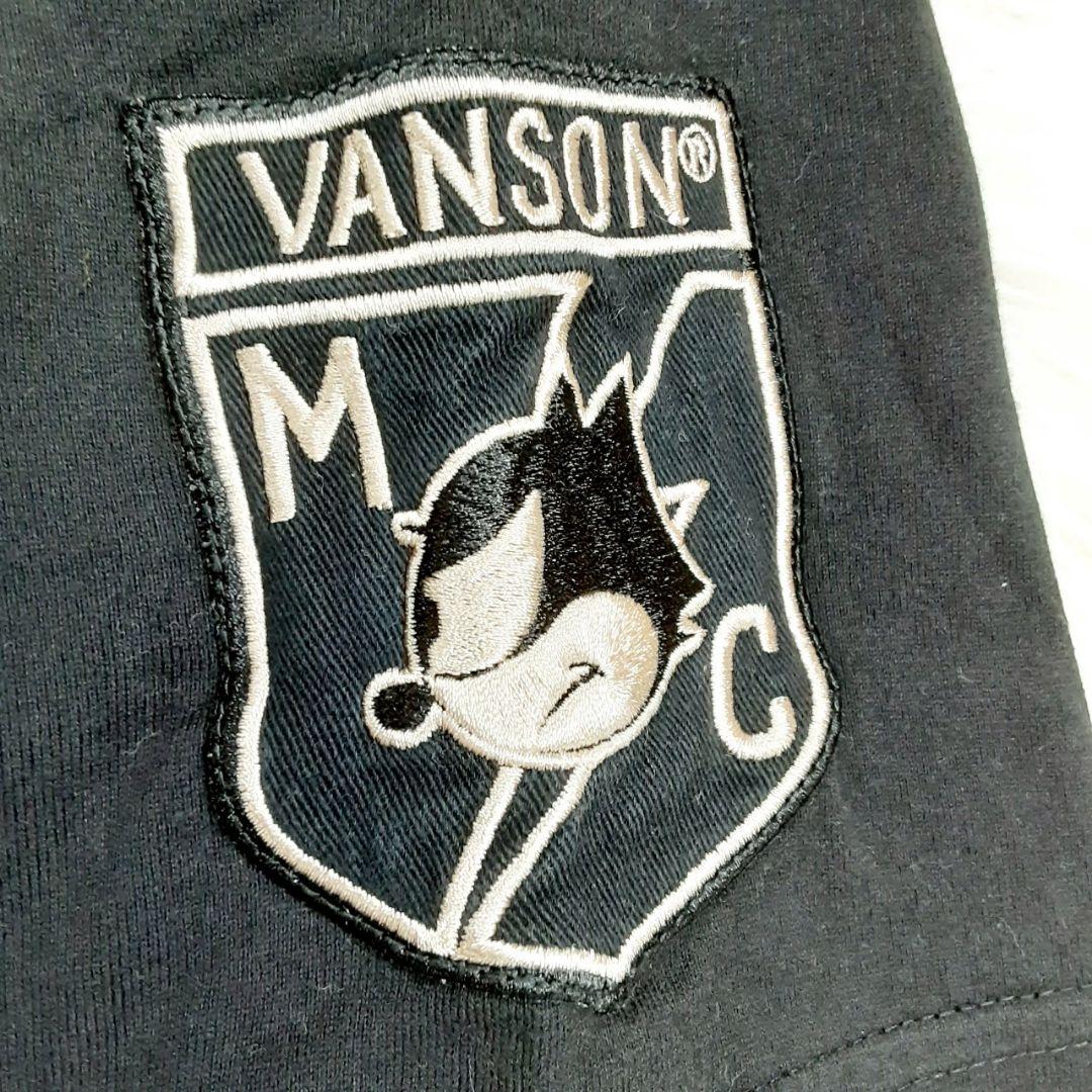 美品◎VANSON FELIX バンソン フェリックス Tシャツ 刺繍 ワッペン