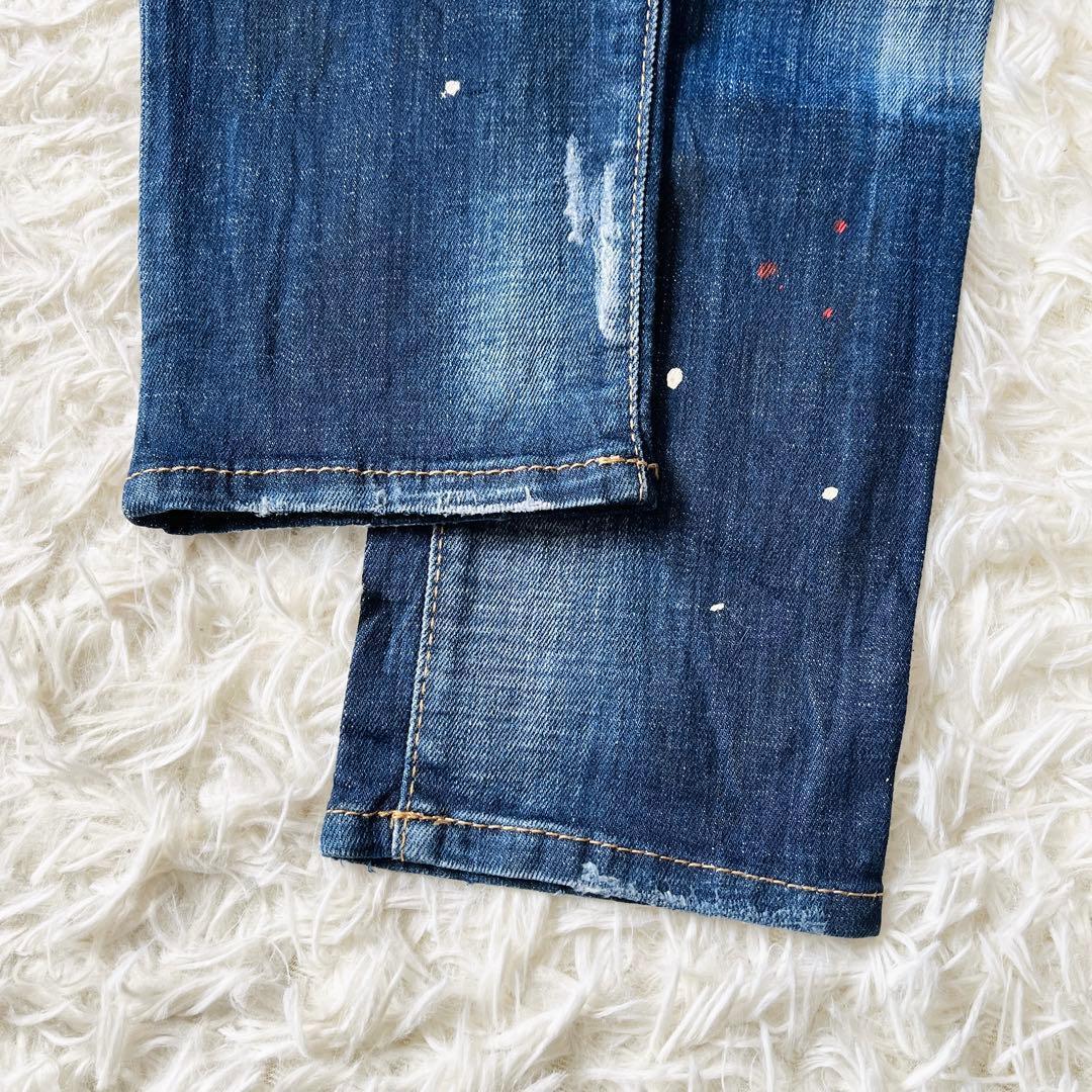 【極美品✨】DSQUARED2　ジーンズ　ダメージ加工　ペイント　ストレッチ