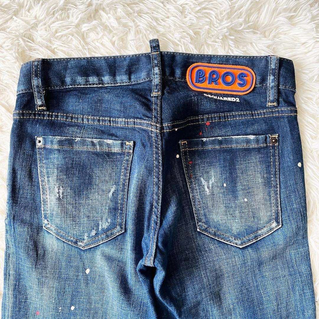 【極美品✨】DSQUARED2　ジーンズ　ダメージ加工　ペイント　ストレッチ