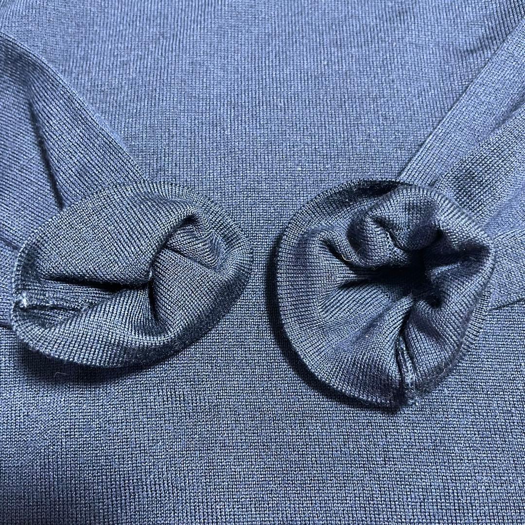 PRADA プラダ ニット シルク ウール ネイビー 40サイズ トップス