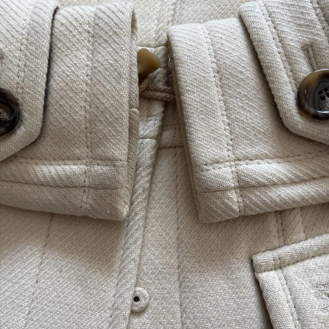 レア✨バーバリーブルーレーベル ダッフルコート ノバチェック フード ホワイト