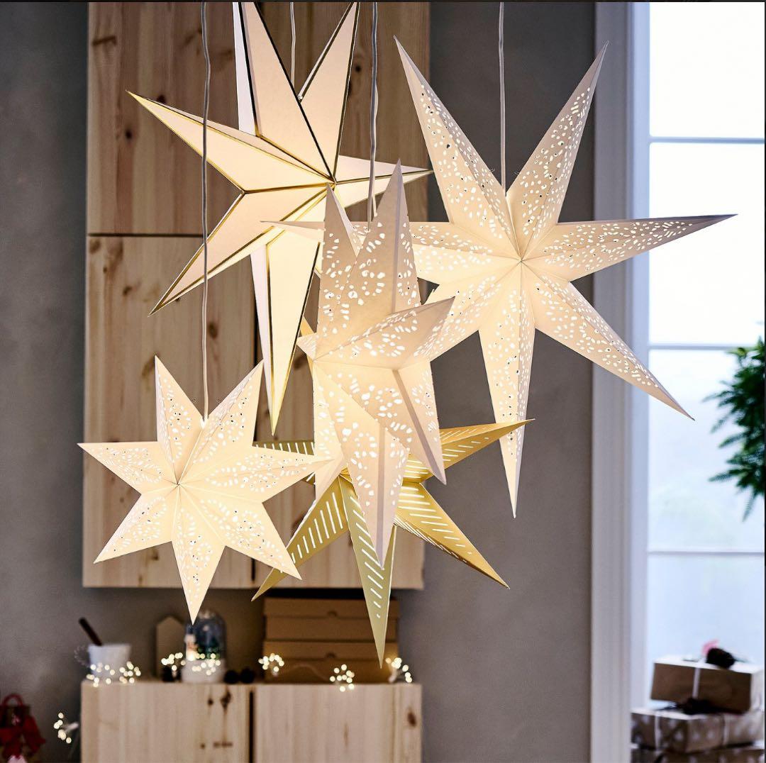 新品未開封⭐︎IKEA クリスマスツリー リース 照明 ランプシェード&コード3本