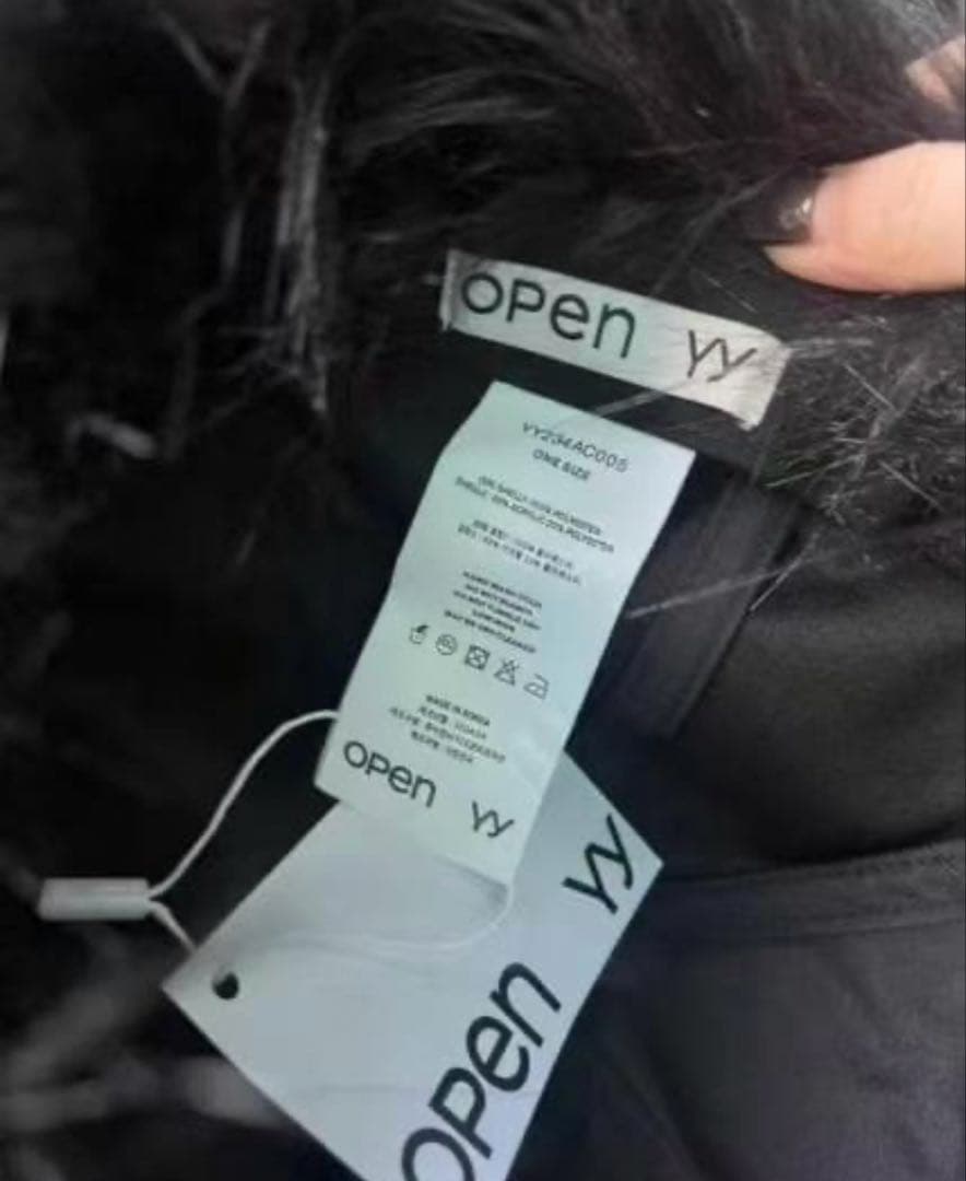 帽子 Open YY FAUX FUR CORDUROY EARFLAP CAP