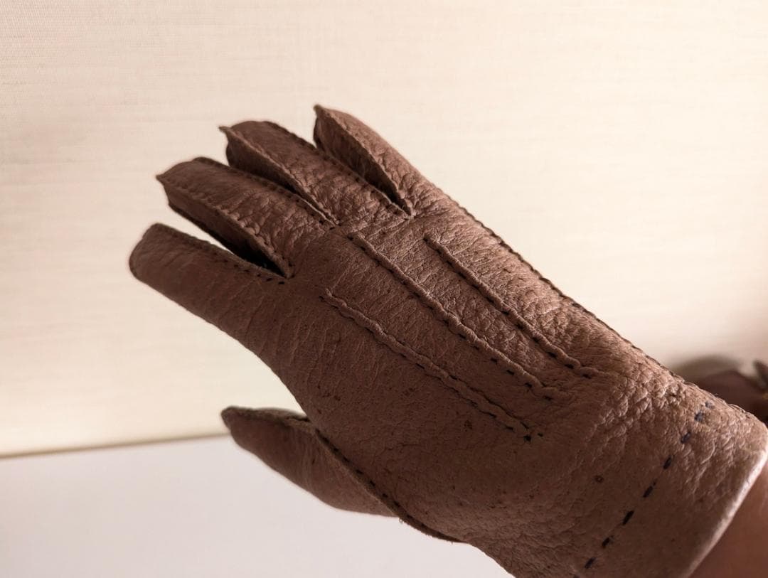 イギリス 英国 ペッカリーグローブ 革手袋 手縫い ブラウン