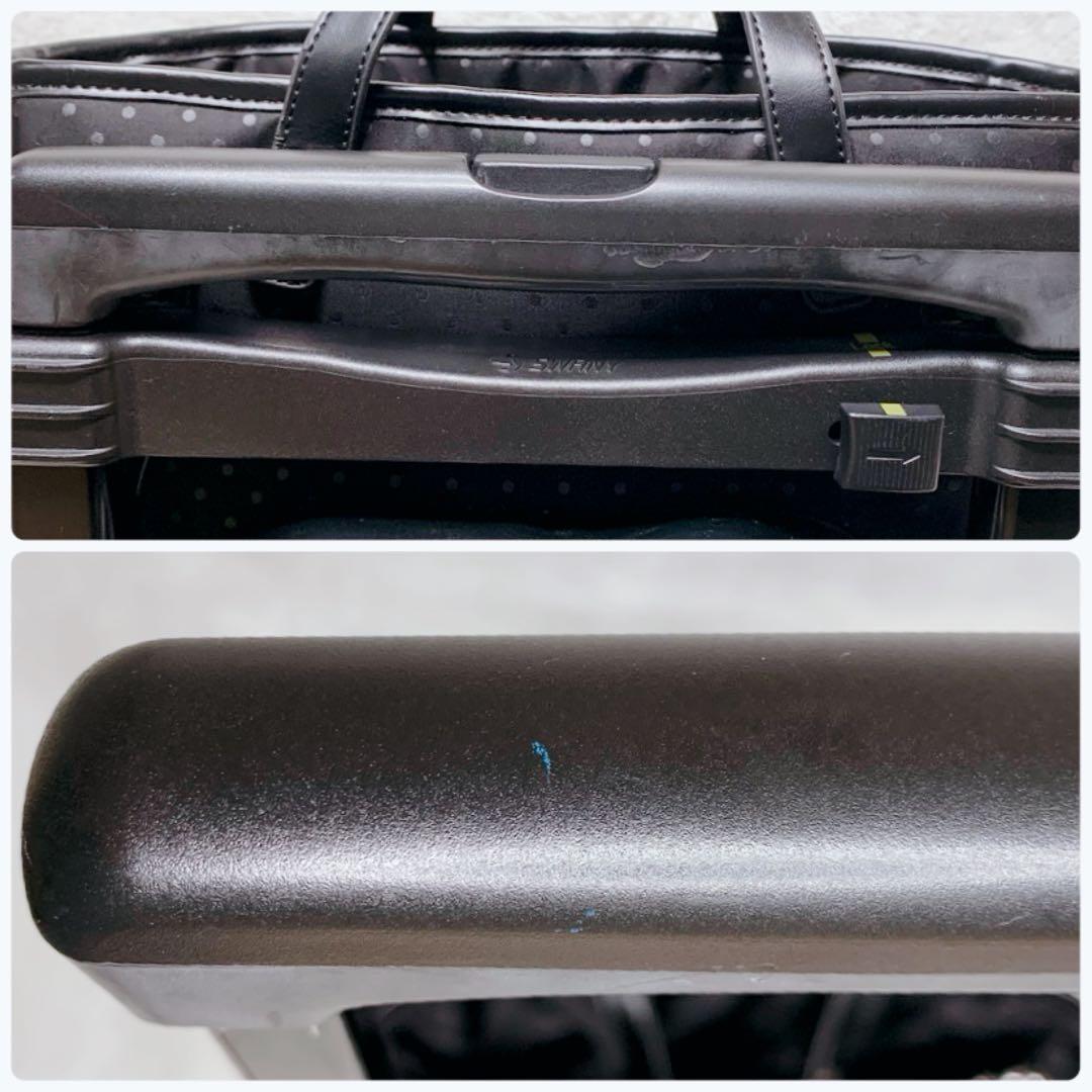 SWANY スワニー キャリーバッグ 4輪 黒 ドット柄