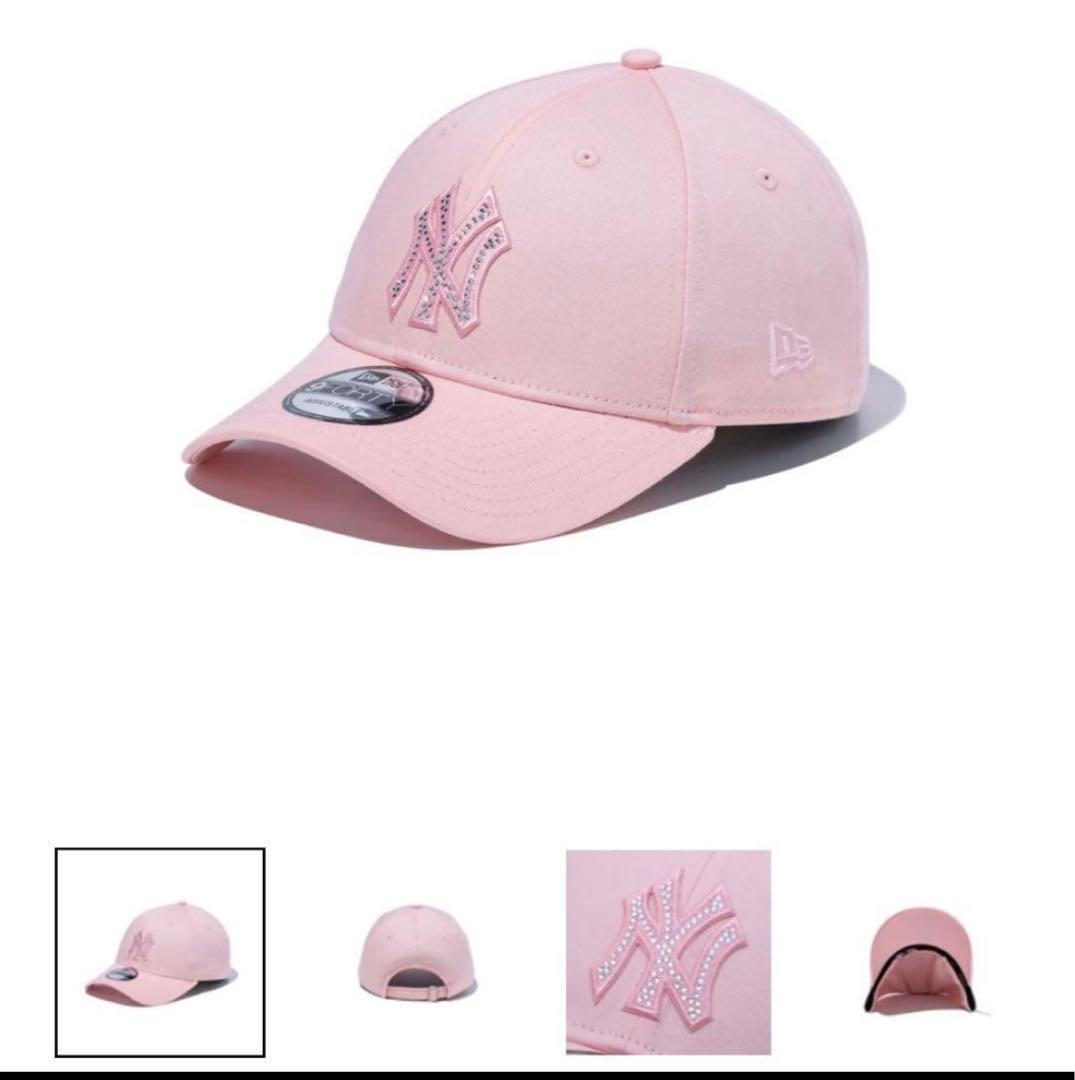ニューエラ　9FORTY ラインストーン ピンク　RHINESTONE