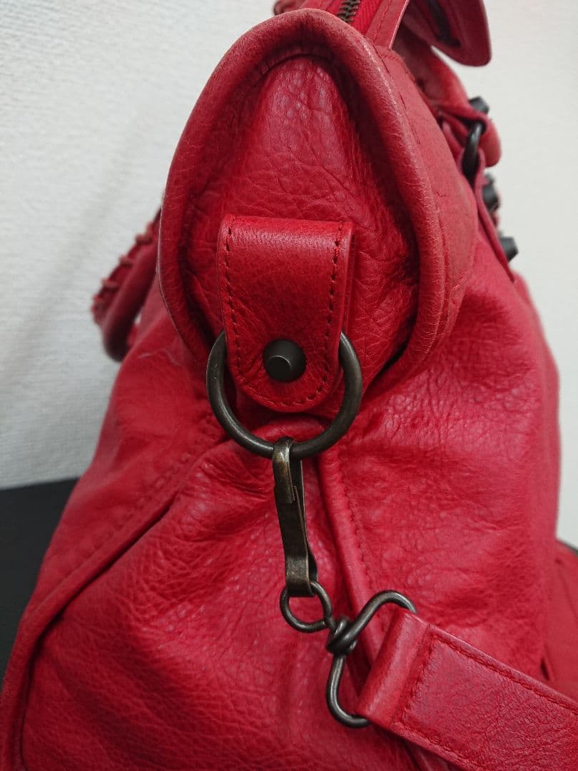 B バレンシアガ 2WAY ザ・シティ The City エディターズバッグ 赤