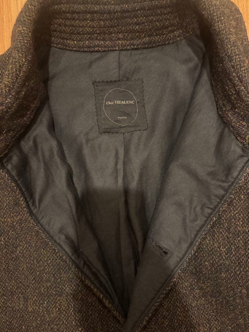 CHEZ VIDALENC ボビコート ハリスツイード ブラウン　サイズ2