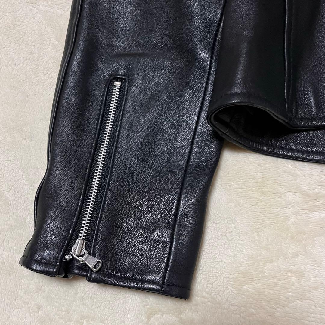 極美品✨UNITED ARROWS本革ダブルライダースジャケット　黒　40