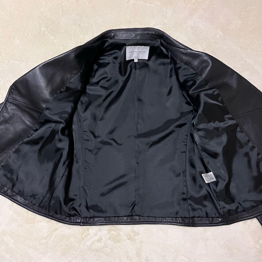 極美品✨UNITED ARROWS本革ダブルライダースジャケット　黒　40
