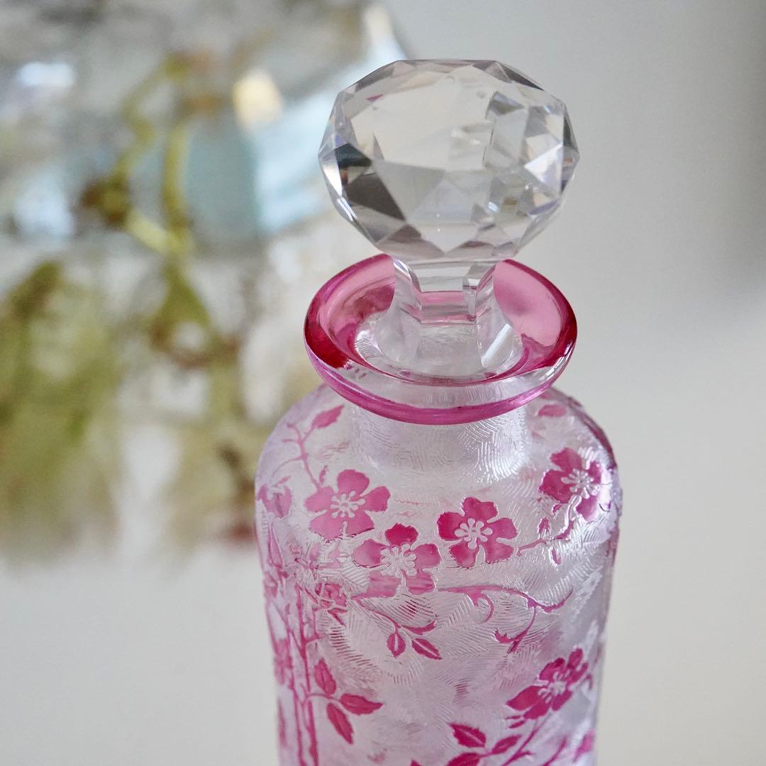 希少★美品★オールドバカラ★エグランティエ★野ばら 香水瓶 S オリジナルセット