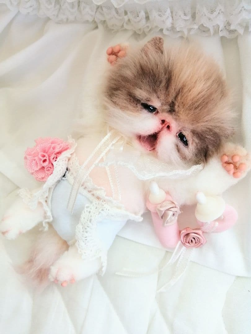 ママぁ～♡お世話セット♡エキゾチック子猫ちゃん♡アートドール♡ぬいぐるみ♡