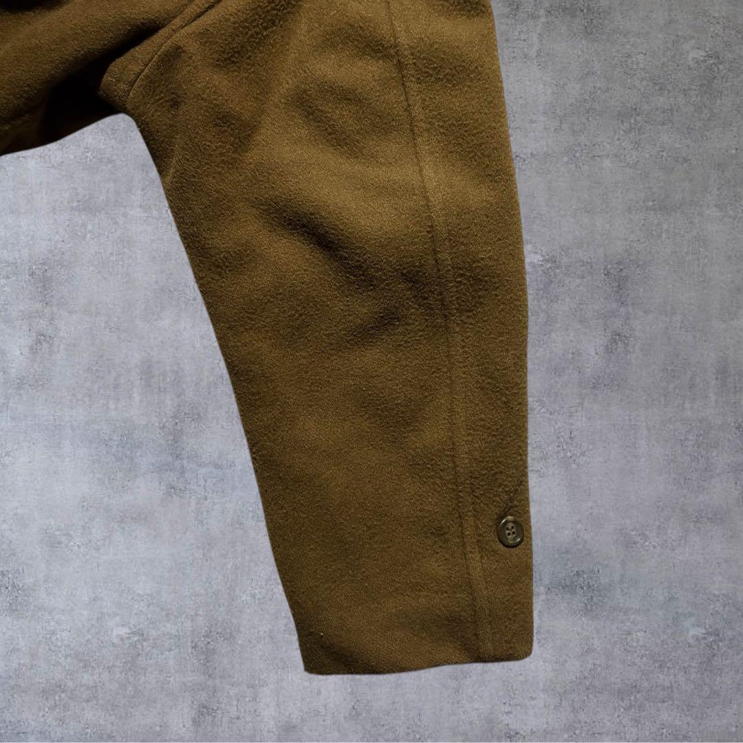 Wrangler ラングラー日本製 牛革襟 ウールコート 茶 キャメルL