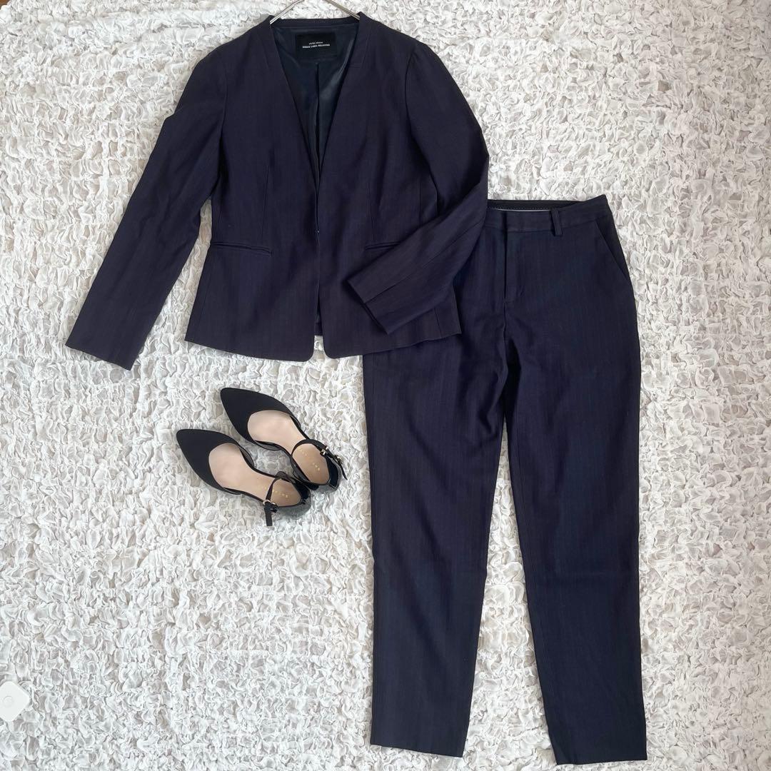 green label relaxingネイビーパンツスーツセット セットアップ