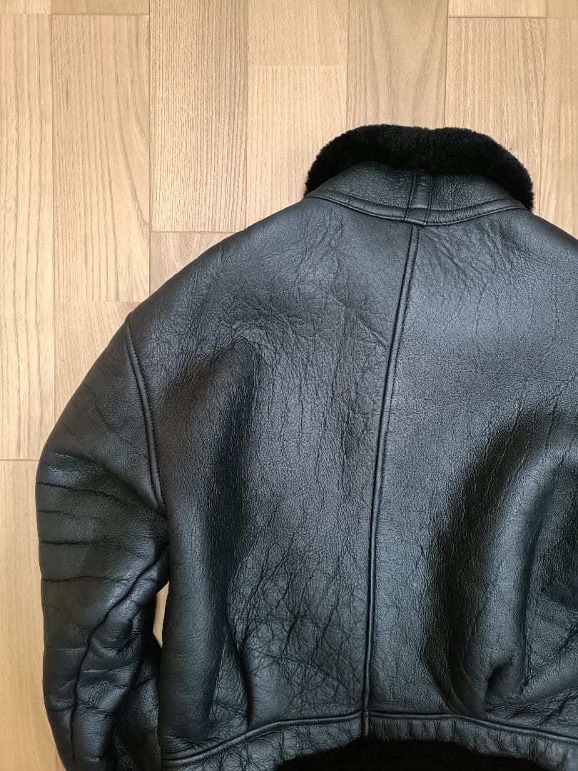 SUZUYA スズヤ ブラック　B-3ジャケット　レザー　羊革