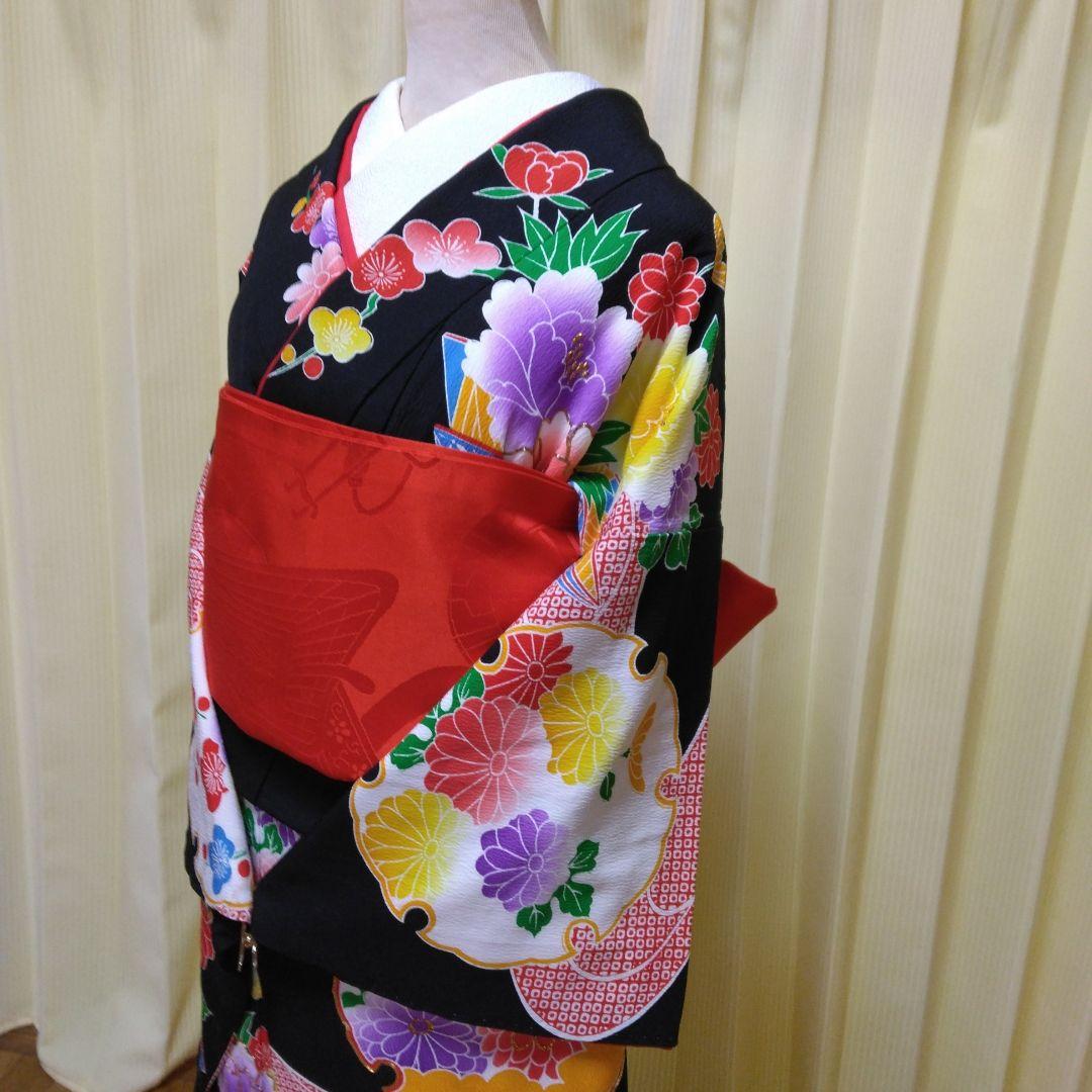 値下げ致しました！ 花嫁振袖　花嫁衣装　 黒正絹振袖　引き振袖　正絹
