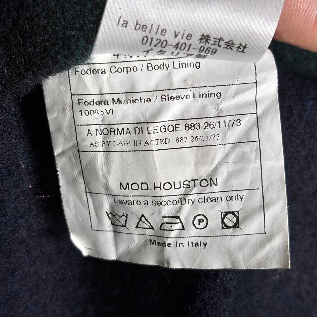 フィナモレ 人気柄 ブラックウォッチ柄 チェスターコート 48