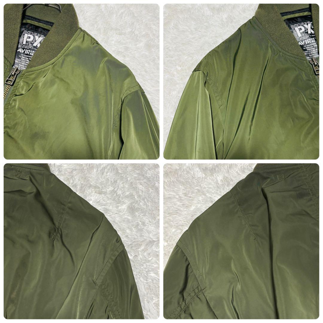 希少 AVIREX フライトジャケット オリーブ MA-1 G-8モチーフ L
