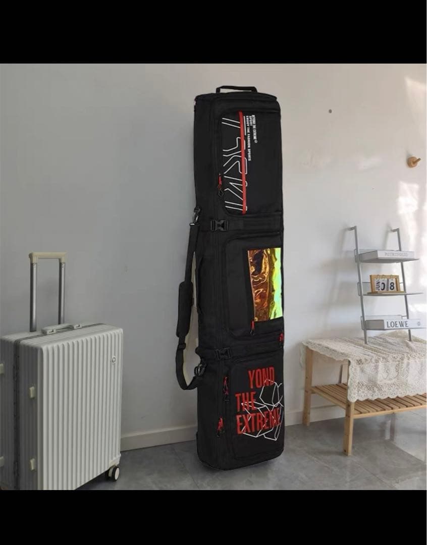 【新品未使用】スノーボードケース黒 タイヤ付き