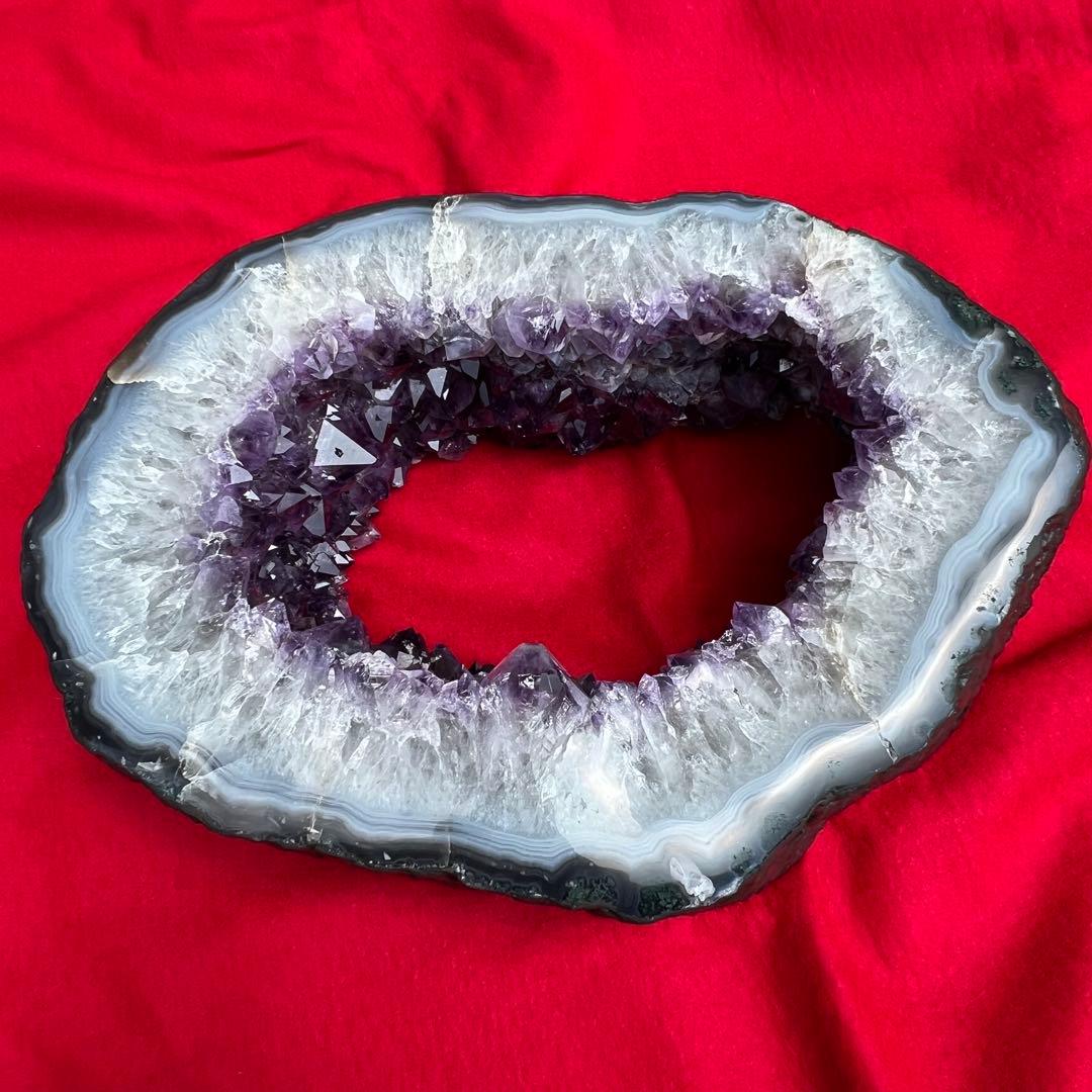 超極大13.21kg☆開運取り込む 素敵な紫水晶☆アメジストドーム 輪切り 原石